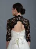 Chea Schwarz Hochzeit Braut Bolero Jacke Cap Wrap Achselzucken Halbarm vorne offen rückenfrei Günstige maßgeschneiderte Jacke für Hochzeit Weiß Elfenbein Sexy