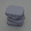 送料無料58x45x15mm小型錫ボックスギフトボックス/ミントメタルボックスホワイト長方形普通の金属錫ボックス