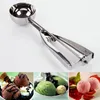 100pcs Premium Stainless Steel Ice Cream Baller Ice Cream Scoop Scoops Fruit Melon Spoon Digging Cookie Dough Scooper JL3383