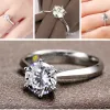 20 pezzi anelli di nozze romantici gioielli anello con zirconi cubici per donna uomo anelli in argento placcato 925 accessori regali