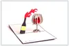 Biglietti d'auguri di vino rosso pop-up 3D San Valentino Carta regalo di invito di compleanno di Natale 039 Forniture per feste festive8180366