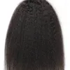 Virgem brasileira Pacotes afro extensões de cabelo humano reto afro weft italiano bundles grossos yaki weave1884701