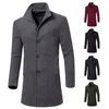 2017 New Fashion Trench Coat Uomo Lungo Cappotto Inverno Mens Cappotto Monopetto Slim Fit Uomo Trench Taglia 3XL