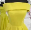 Robes de soirée jaune vif sans bretelles fermeture éclair dos haute qualité Satin longues robes de bal sur mesure robes de soirée grande taille