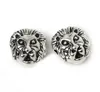 60 sztuk / partia Alloy Leone Lion Head Beads Spacer Koraliki Charms Sliver Plated Pozłacane do biżuterii DIY Dokonywanie 11x12mm