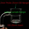 Seau d'insertion de quartz de poêle thermique de dessus plat d'insertion de quartz amovible pour les ongles de banger de quartz à dessus plat Bongs en verre d'eau Dab Rigs