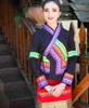 Kinesisk Yunnan Dai Costume Traditionell Retro Modern Kläder Kvinnlig Svart Långärmad Semester Klänning Foto Aktivitet Jacka + Kjol