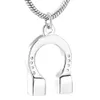 Silver Tone Magnet Shape Stainless Steel Cremation Necklace Loss of Love Funeral Urn Locket for Ashes2991