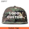 Wysokiej jakości niestandardowy haft 3D Camuflage baseball snapback czapki unisex dla dorosłych dzieci spersonalizowane hats3154345