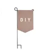 31*46 cm Burlap Garden Flag Diy Jute Ruffled Linen Yard Hanging Flag House Garden Decoration Banner LX3816