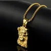 Fashion Mens Jezus Paarhang kettingen ontwerp voor micro rock rap hiphop gouden sieraden 75 cm lange ketens mannen ketting geschenken 9420341