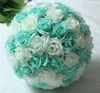 New Design Design 10 polegadas (25 cm) penduradas Bola de flor Centralpieces Silk Rose Wedding Kissing Bolsing Balls Pomanders Ball de decoração de casamento de menta