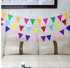 12 teile / los 10 * 10 cm Flaggen Banner Hochzeit Bunting Decor Geburtstag Party Dekorationen Kinder Baby Dusche Hängen Girlande Dekoration