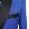2018 Ny ankomst Mäns Kungliga Blå Tuxedos Slim Fit Formell Groom Suit Senaste Män Bröllop Suits Groomsmen Custom Made Best Man BrideGrom