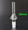 High Quality Quartz Tip Drip tips domeless quartz nail 10mm 14mm 18mm Inverted Nail for Mini Nectar Collector Glass Pipes set