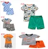 Kinder Kleidung 2018 Neue Sommer Baby Jungen Kleidung Sets Kinder Sport Anzug Cartoon Stricken Kurzarm T-shirt Tops + Kurze hosen 2 Stücke Sets