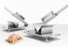 Qihang_top肉切断装置V形ステンレス鋼冷凍牛肉肉スライサー/手動フローズンマトンロールスライサー