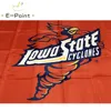 NCAA Iowa State Cyclones Bandiera in poliestere 3ft * 5ft (150cm * 90cm) Bandiera Banner decorazione volante casa giardino regali all'aperto