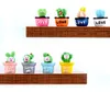 2 Conjunto 16 pcs Cactus Resina Miniaturas Série Paisagem Acessórios Para Casa Jardim Bolo Decoração Artesanato Scrapbooking Diy