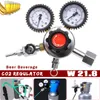 ZEAST 1PCS DualGaugeco2RegulatorBeerBeverageCompressor Home Brew Gas Bar Accessories Beer Carbon Dioxide Reducer14129206