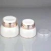 30g, 50 g białego kremu akrylowego słoik pusty kosmetyczny pojemnik do pakowania 30 ml 50 ml 100 ml pompa balsamowa Butelka F1207
