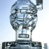 Faberg Egg Glass Bongs Swiss Perc Hookahs 14mm Feminino Joint Oil Dab Rigs Recycler Showerhead Percolator Granada Forma Tubulações de Água com Tigela MFE01