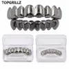 TOPGRILLZ Grillz Set Finitura oro Otto 8 Denti superiori 8 Denti inferiori Griglie hip-hop semplici6654701