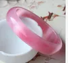 Vacker slät naturlig rosa opal ädelsten armband kvinna armband