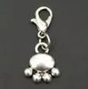 100pcs lot High quality Mixing Animal Dog Paw Prints & bones & dog bowl Charm Pendant Necklace Bracelet DIY Jewelry Making Finding3256