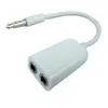 100pcslot högkvalitativ ljudkonverterare Adapter 35mm Male Aux Jack delar Dual 35mm Female Headphone Audio Adapter Cable 1 till 2 1757002