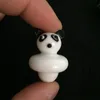 2018 New Solid Colorido De Vidro Panda UFO Carabina Cap dome 23mm para 4mm P Pinos De Tubulação De água de Quartzo Térmico bongos em estoque