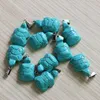 Fubaoying snidade ädelstenar djur sköldpadda hänge kristall rosquartzite hängsmycke halsband för smycken gör gratis frakt