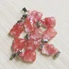 fubaoying Collana con pendente in quarzite rosa di cristallo con pendente a forma di tartaruga con animali intagliati per gioielli che effettuano la spedizione gratuita