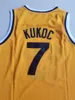 Homens Moive Toni Kukoc Jersey 7 Amarelo Basquete Juglastika Split Pop Jerseys All Stitched Sport Frete Grátis