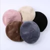 Winter Outdoor Baskenmütze Hübsche Mädchen Wolle Baskenmütze Beanie Hüte Frauen Mode Lässig Maler Hut Weibliche Flache Kappen Künstler Einstellbare Warme Kappe YL739