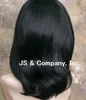 Parrucca per capelli umani Frammento dritto per capelli nero Bangs wma 1B