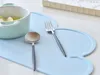 Vattentät matkvalitet silikon placemat baby barn molnformad platta bordsmatta set hem kök pads4392565