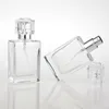 100piece 30ml mode bärbar transparent glas parfymflaska med aluminium atomizer tomt kosmetiskt fall för resor