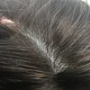 男性のための完全なPU Toupee 5色超薄い皮PU vループ人間の髪のメンズToupeeの交換システムのヘアピースメンズかつら