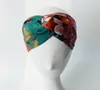 2022 Designer 100% Silk Cross Headband Feminino Menina Elástico Faixas de Cabelo Retro Turbante Headwraps Presentes Flores Colibri Orquídea