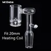 DHL Volcanic Core Electric Domeless Quartz Banger Nail för 20mm Värmespole med 9 mm Hollw Bottom för glasvatten Bongs DAB Oil Rig