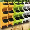 SOLEDI Plastic Planter Flower Pot Wall Hanging Garden Hanging Stackable Garden Supplies for Garden Railings Patios Home Dec