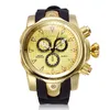 2018 Nowe Zegarki Złote Mężczyźni Moda Mężczyzna Sport Zegar Mężczyzna Wristwatch Silikon Zegarek Kwarcowy Mężczyźni Relogio Masculino