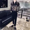 Stijl JurkenGland Stijl Turn-Down Kraag Regelmatige Print Enkele Breasted Heren Shirts Shirt Jurken Manchetknopen Gekleurde Blouses