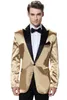 新しいファッション光沢のあるゴールドグルーミングタキシードグルーマン服級の優秀な男性ビジネス活動スーツパーティープロムスーツ（ジャケット+パンツ+弓ネクタイ）いいえ：105