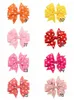 20 Colors New Baby Girls Hairpins Hair Clips Grosgrain Ribbon Polka Dot Bows With Clips Hair Accessories Baby Bow Barrette Headwea5435185