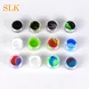 Double liner silicone acrylic storage wax containers 5ml non-stick round shell dab jar candy case multifuction