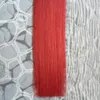 T1B/Red ombre Human hair extension Tape Hair Extensions Skin Weft (PU) Human Remy Brazilian Straight 100g 40 pieces 14"16" 18" 20" 22"24"26"