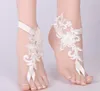 Outros acessórios de noiva casamento nupcial tornozeleira flor descalço sandálias praia pé jóias para festa de dama de honra 5167148