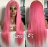 10A Grade Beliebte Rosa Farbe Volle Spitze Perücken 100 Brasilianisches Reines Haar Menschenhaar Lace Front Perücken Kostenloser Versand